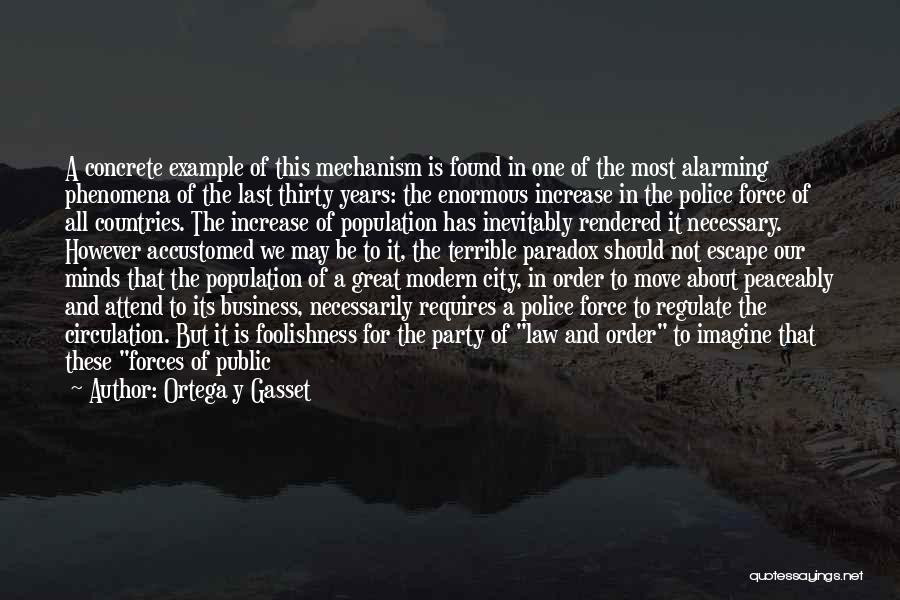 Ortega Y Gasset Quotes: A Concrete Example Of This Mechanism Is Found In One Of The Most Alarming Phenomena Of The Last Thirty Years: