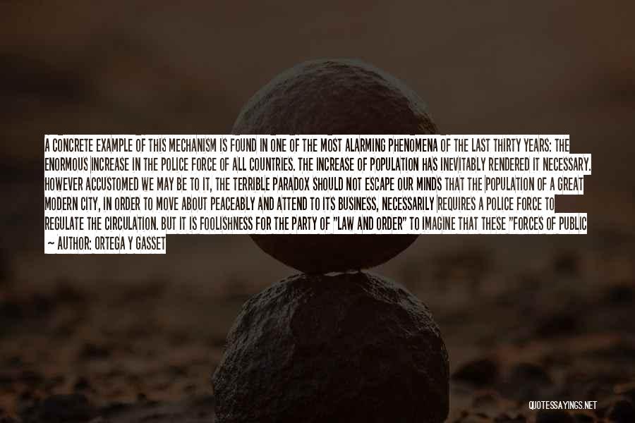 Ortega Y Gasset Quotes: A Concrete Example Of This Mechanism Is Found In One Of The Most Alarming Phenomena Of The Last Thirty Years: