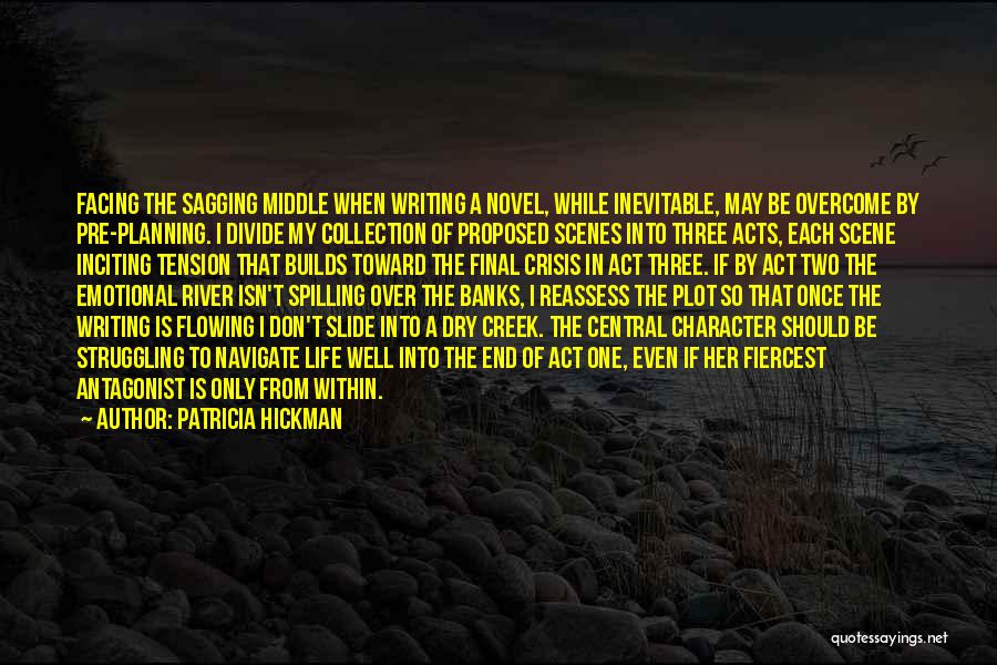 Patricia Hickman Quotes: Facing The Sagging Middle When Writing A Novel, While Inevitable, May Be Overcome By Pre-planning. I Divide My Collection Of
