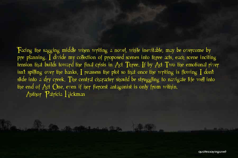 Patricia Hickman Quotes: Facing The Sagging Middle When Writing A Novel, While Inevitable, May Be Overcome By Pre-planning. I Divide My Collection Of