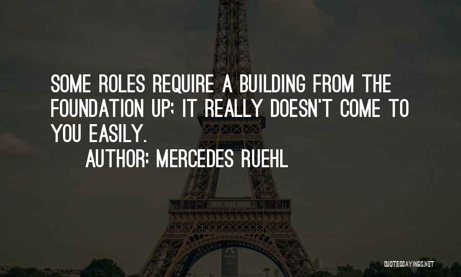 Mercedes Ruehl Quotes: Some Roles Require A Building From The Foundation Up; It Really Doesn't Come To You Easily.