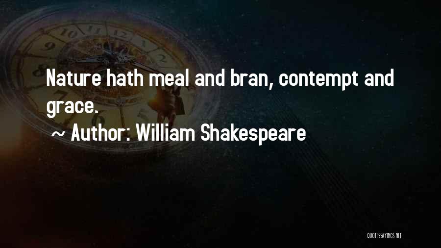 William Shakespeare Quotes: Nature Hath Meal And Bran, Contempt And Grace.