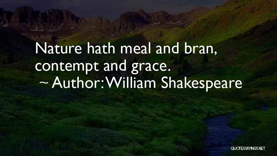 William Shakespeare Quotes: Nature Hath Meal And Bran, Contempt And Grace.