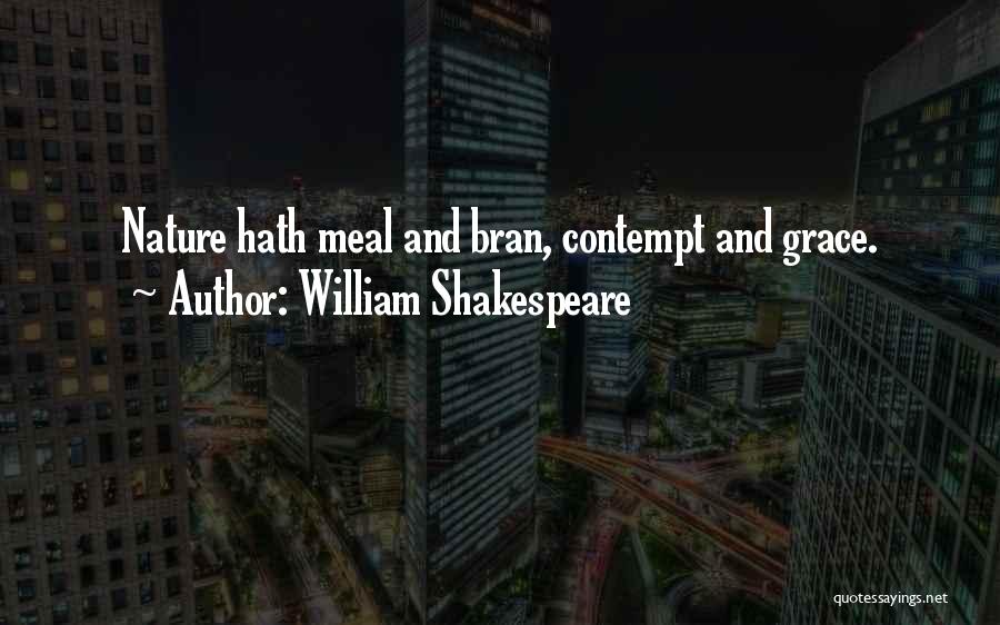William Shakespeare Quotes: Nature Hath Meal And Bran, Contempt And Grace.