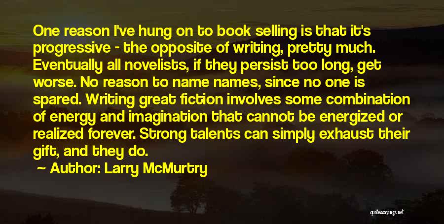 Larry McMurtry Quotes: One Reason I've Hung On To Book Selling Is That It's Progressive - The Opposite Of Writing, Pretty Much. Eventually