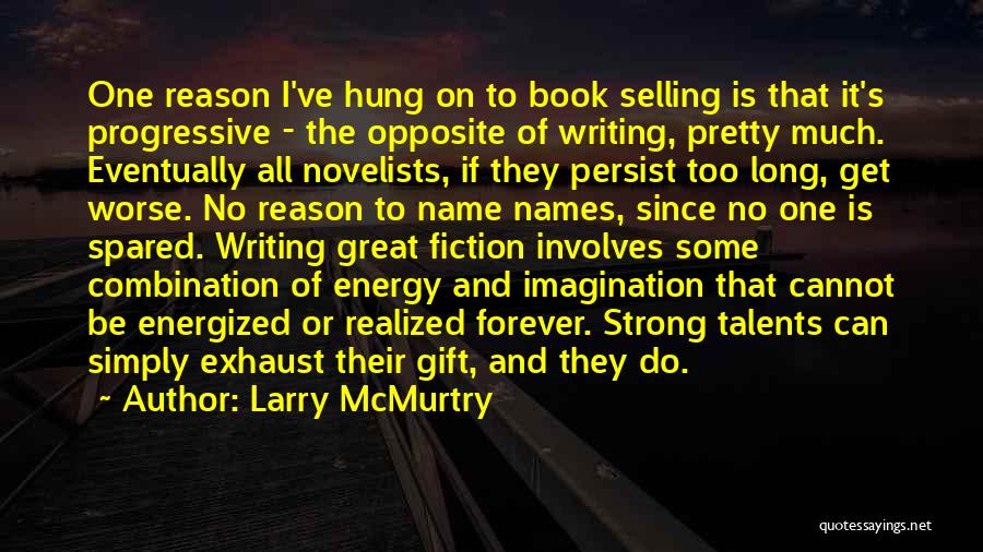 Larry McMurtry Quotes: One Reason I've Hung On To Book Selling Is That It's Progressive - The Opposite Of Writing, Pretty Much. Eventually