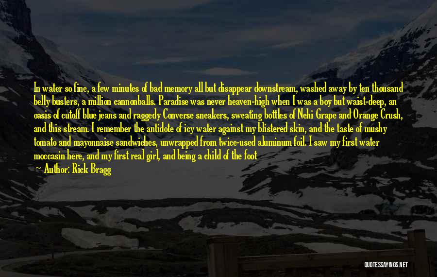 Rick Bragg Quotes: In Water So Fine, A Few Minutes Of Bad Memory All But Disappear Downstream, Washed Away By Ten Thousand Belly