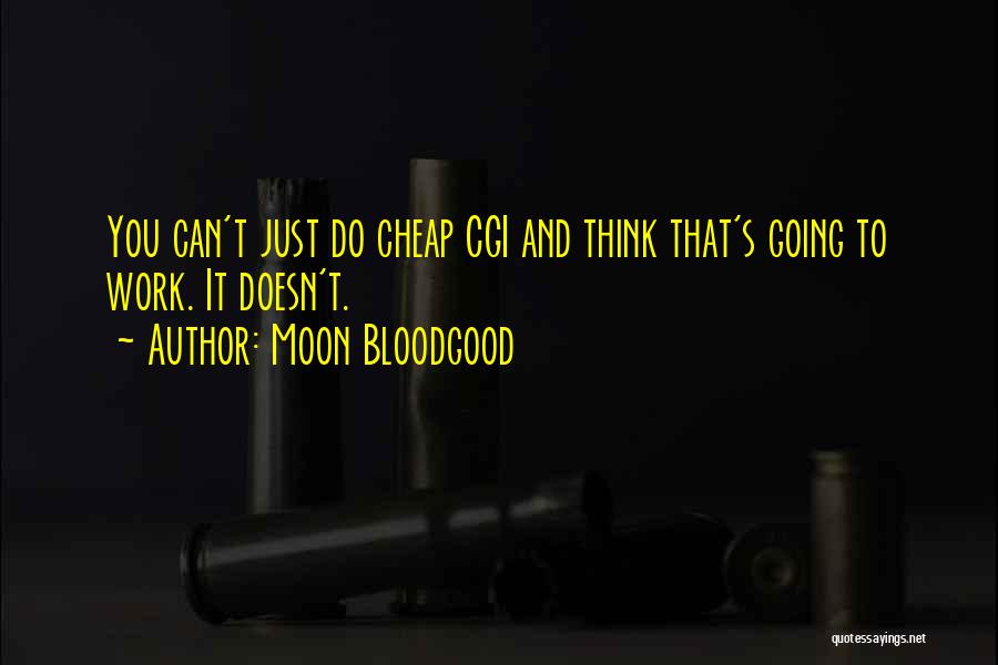 Moon Bloodgood Quotes: You Can't Just Do Cheap Cgi And Think That's Going To Work. It Doesn't.