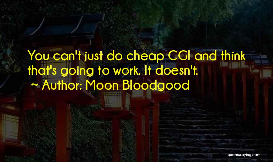 Moon Bloodgood Quotes: You Can't Just Do Cheap Cgi And Think That's Going To Work. It Doesn't.