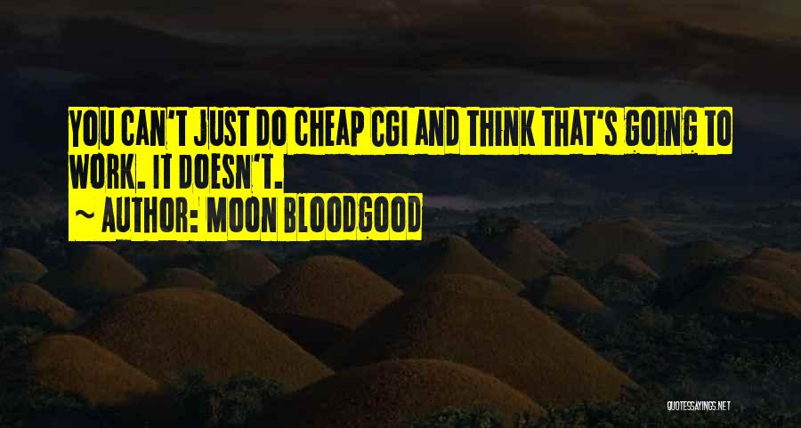 Moon Bloodgood Quotes: You Can't Just Do Cheap Cgi And Think That's Going To Work. It Doesn't.