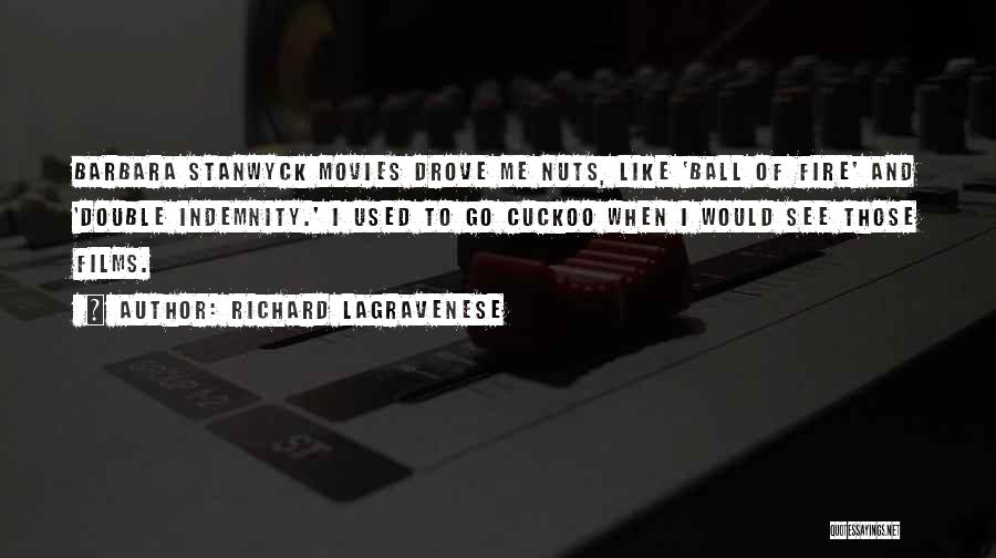 Richard LaGravenese Quotes: Barbara Stanwyck Movies Drove Me Nuts, Like 'ball Of Fire' And 'double Indemnity.' I Used To Go Cuckoo When I