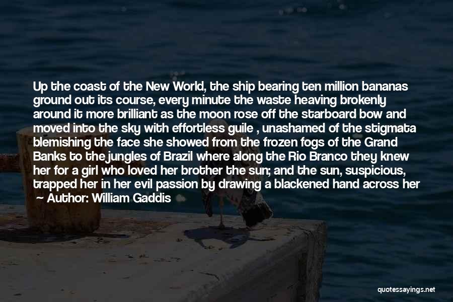 William Gaddis Quotes: Up The Coast Of The New World, The Ship Bearing Ten Million Bananas Ground Out Its Course, Every Minute The