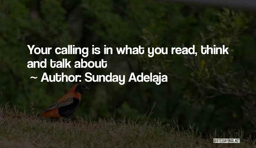 Sunday Adelaja Quotes: Your Calling Is In What You Read, Think And Talk About