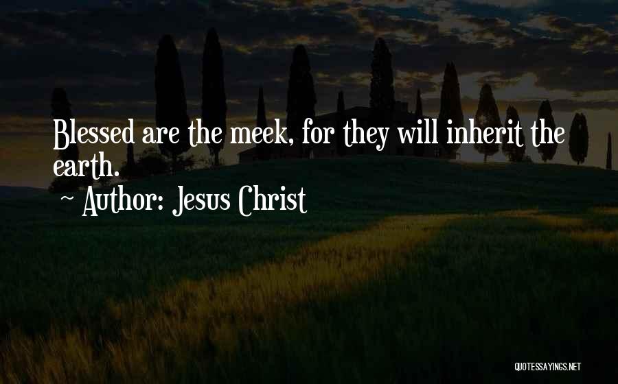 Jesus Christ Quotes: Blessed Are The Meek, For They Will Inherit The Earth.