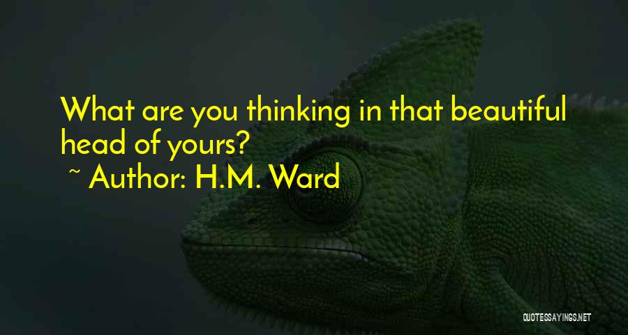 H.M. Ward Quotes: What Are You Thinking In That Beautiful Head Of Yours?