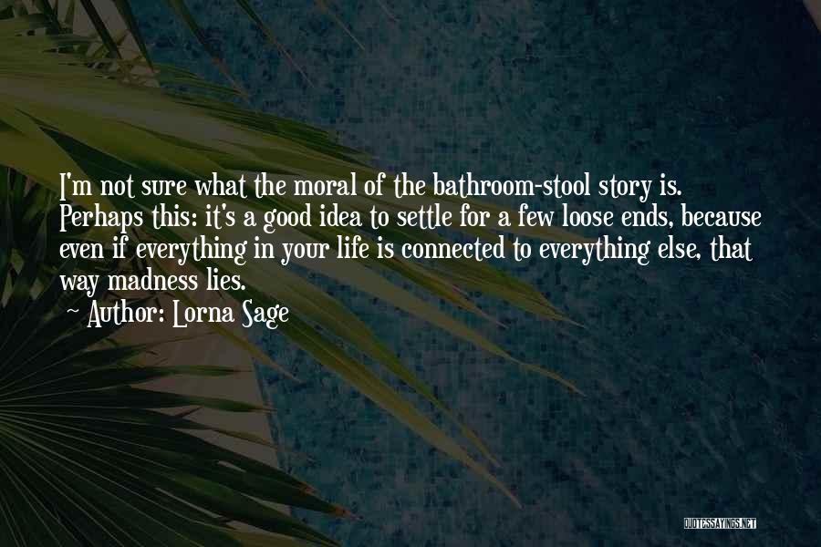 Lorna Sage Quotes: I'm Not Sure What The Moral Of The Bathroom-stool Story Is. Perhaps This: It's A Good Idea To Settle For