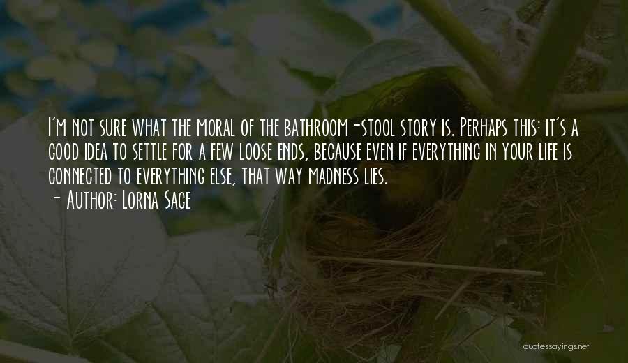 Lorna Sage Quotes: I'm Not Sure What The Moral Of The Bathroom-stool Story Is. Perhaps This: It's A Good Idea To Settle For