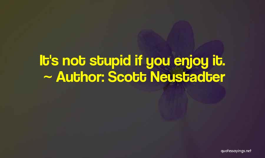 Scott Neustadter Quotes: It's Not Stupid If You Enjoy It.