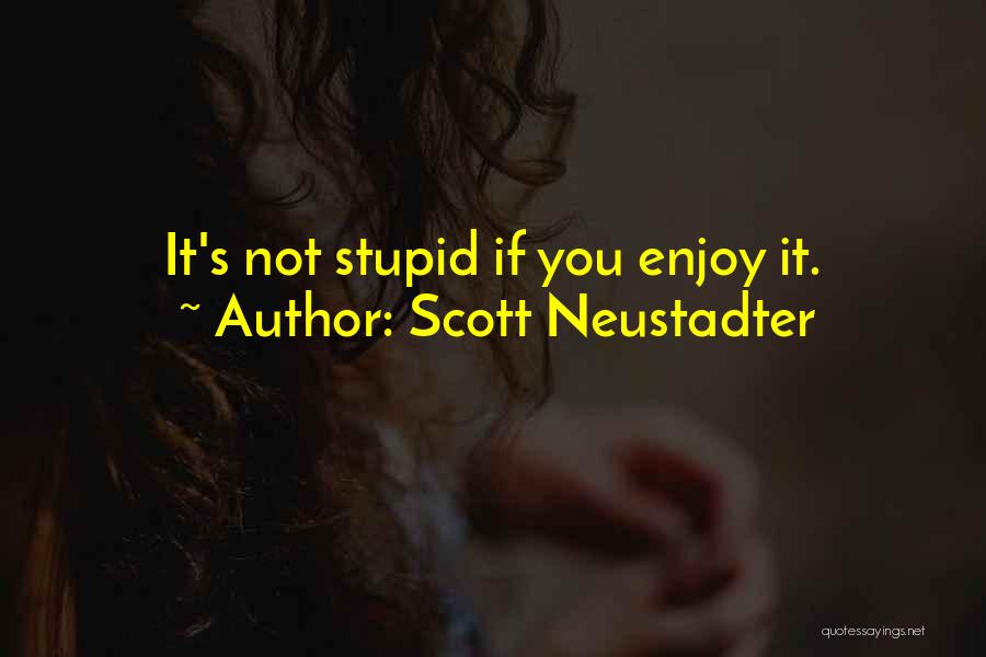 Scott Neustadter Quotes: It's Not Stupid If You Enjoy It.