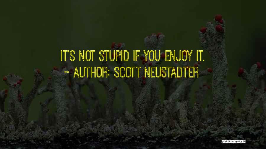 Scott Neustadter Quotes: It's Not Stupid If You Enjoy It.