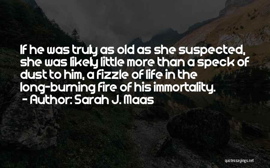 Sarah J. Maas Quotes: If He Was Truly As Old As She Suspected, She Was Likely Little More Than A Speck Of Dust To
