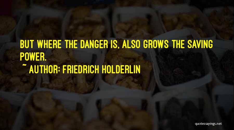 Friedrich Holderlin Quotes: But Where The Danger Is, Also Grows The Saving Power.