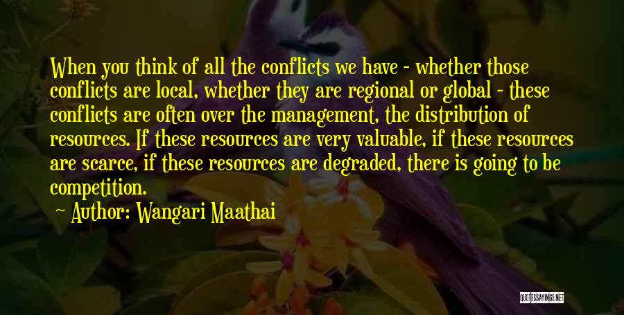 Wangari Maathai Quotes: When You Think Of All The Conflicts We Have - Whether Those Conflicts Are Local, Whether They Are Regional Or