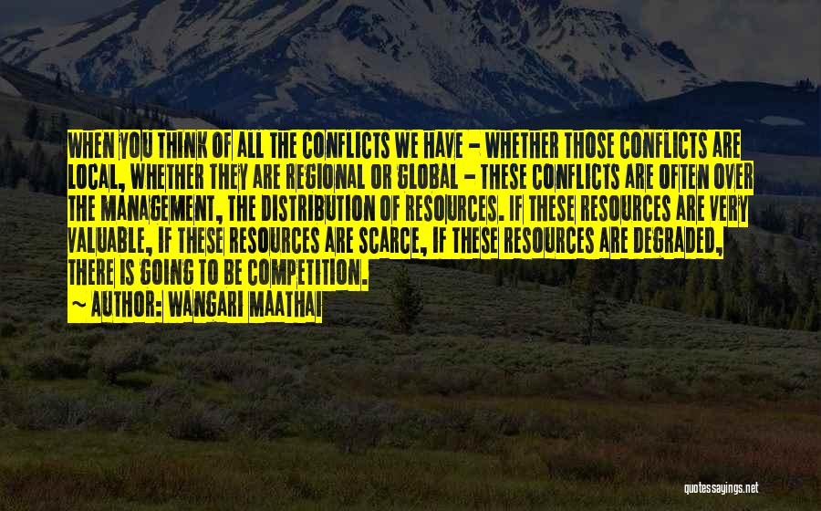 Wangari Maathai Quotes: When You Think Of All The Conflicts We Have - Whether Those Conflicts Are Local, Whether They Are Regional Or