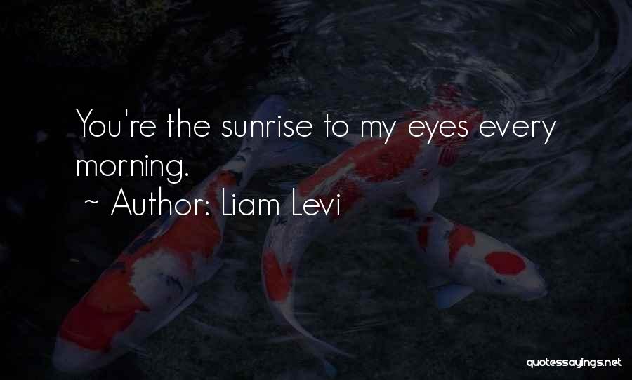 Liam Levi Quotes: You're The Sunrise To My Eyes Every Morning.
