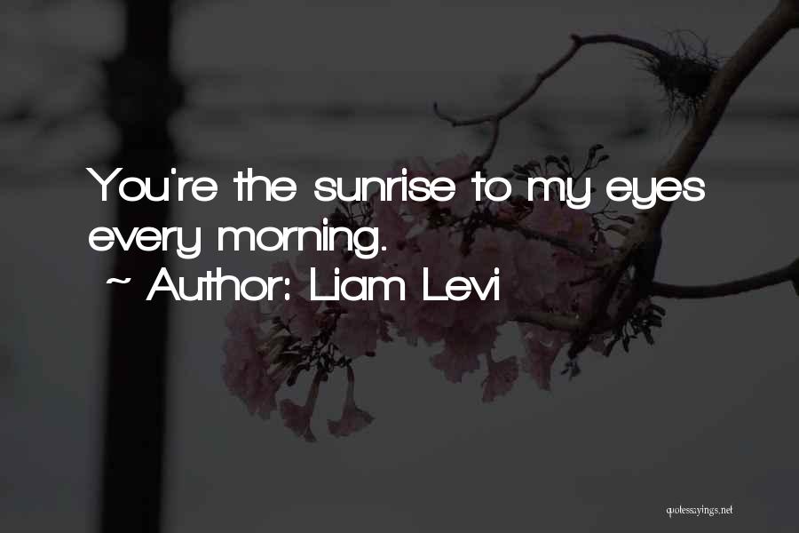 Liam Levi Quotes: You're The Sunrise To My Eyes Every Morning.