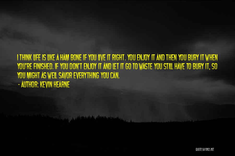 Kevin Hearne Quotes: I Think Life Is Like A Ham Bone If You Live It Right. You Enjoy It And Then You Bury