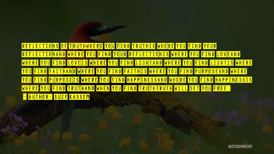 Suzy Kassem Quotes: Reflections Of Truthwhere You Find Truthis Where You Find Your Reflectionand Where You Find Your Reflectionis Where You Find Loveand