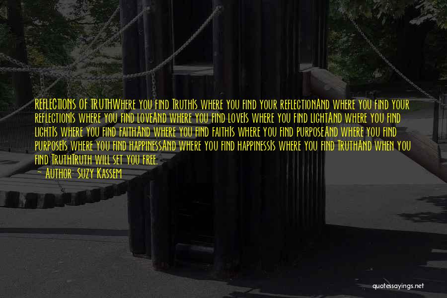 Suzy Kassem Quotes: Reflections Of Truthwhere You Find Truthis Where You Find Your Reflectionand Where You Find Your Reflectionis Where You Find Loveand