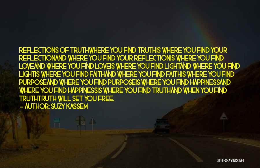 Suzy Kassem Quotes: Reflections Of Truthwhere You Find Truthis Where You Find Your Reflectionand Where You Find Your Reflectionis Where You Find Loveand