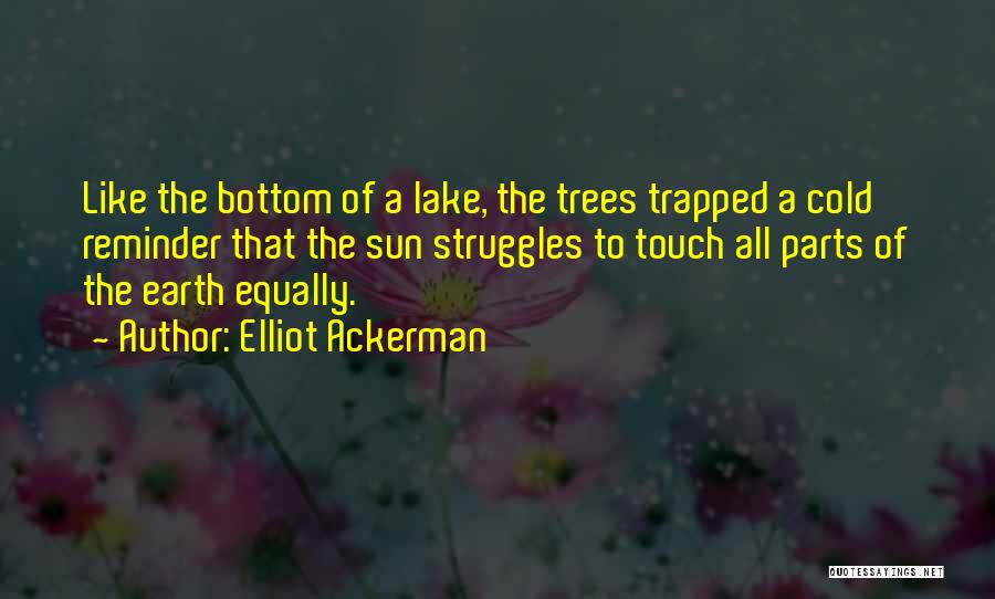 Elliot Ackerman Quotes: Like The Bottom Of A Lake, The Trees Trapped A Cold Reminder That The Sun Struggles To Touch All Parts