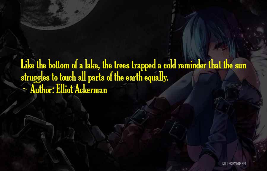 Elliot Ackerman Quotes: Like The Bottom Of A Lake, The Trees Trapped A Cold Reminder That The Sun Struggles To Touch All Parts