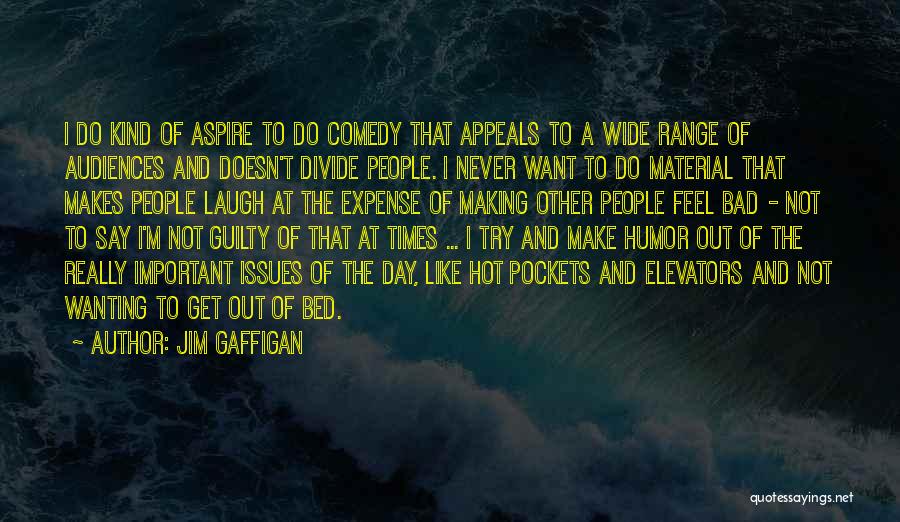 Jim Gaffigan Quotes: I Do Kind Of Aspire To Do Comedy That Appeals To A Wide Range Of Audiences And Doesn't Divide People.