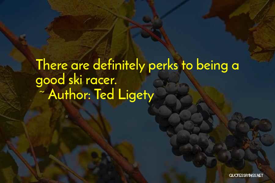 Ted Ligety Quotes: There Are Definitely Perks To Being A Good Ski Racer.