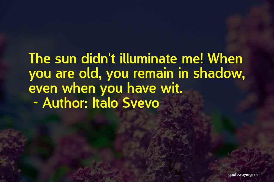 Italo Svevo Quotes: The Sun Didn't Illuminate Me! When You Are Old, You Remain In Shadow, Even When You Have Wit.