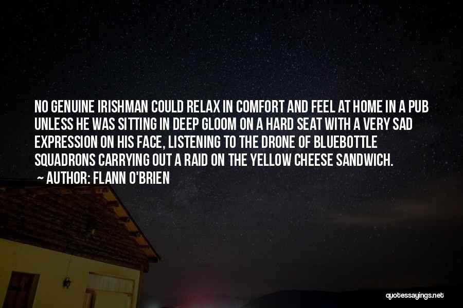 Flann O'Brien Quotes: No Genuine Irishman Could Relax In Comfort And Feel At Home In A Pub Unless He Was Sitting In Deep