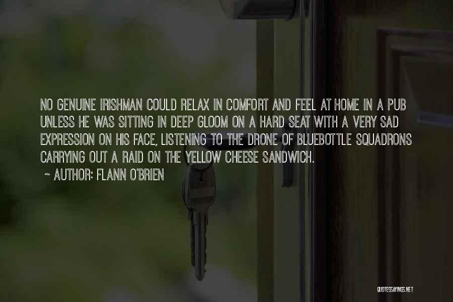 Flann O'Brien Quotes: No Genuine Irishman Could Relax In Comfort And Feel At Home In A Pub Unless He Was Sitting In Deep