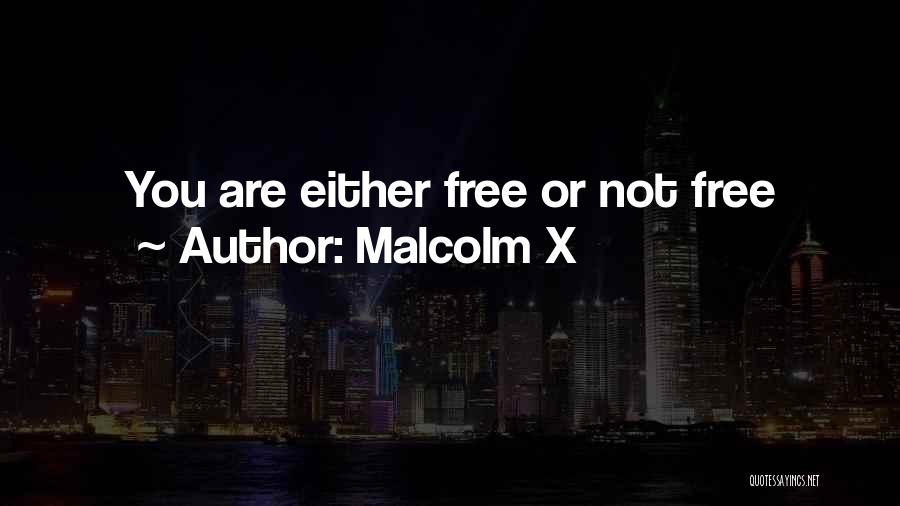 Malcolm X Quotes: You Are Either Free Or Not Free