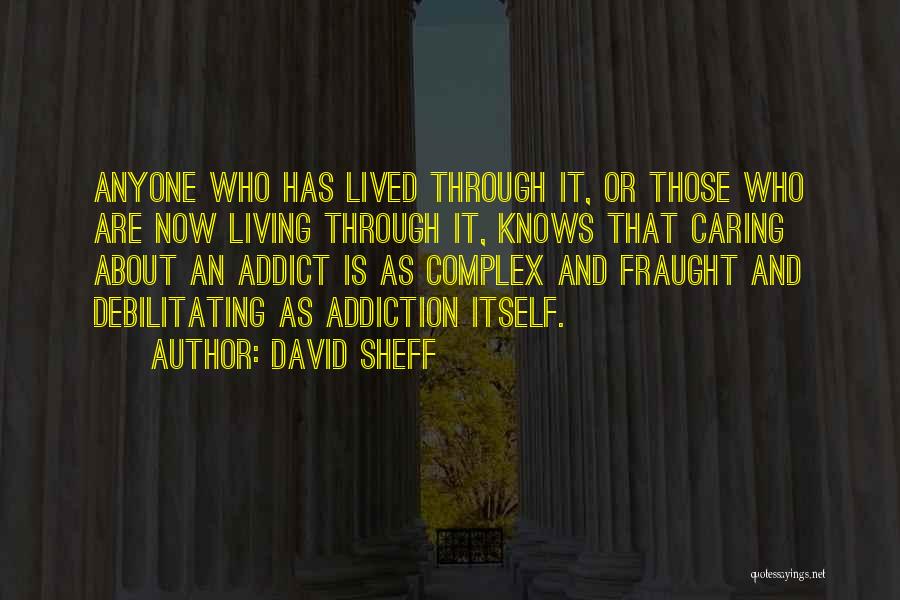 David Sheff Quotes: Anyone Who Has Lived Through It, Or Those Who Are Now Living Through It, Knows That Caring About An Addict