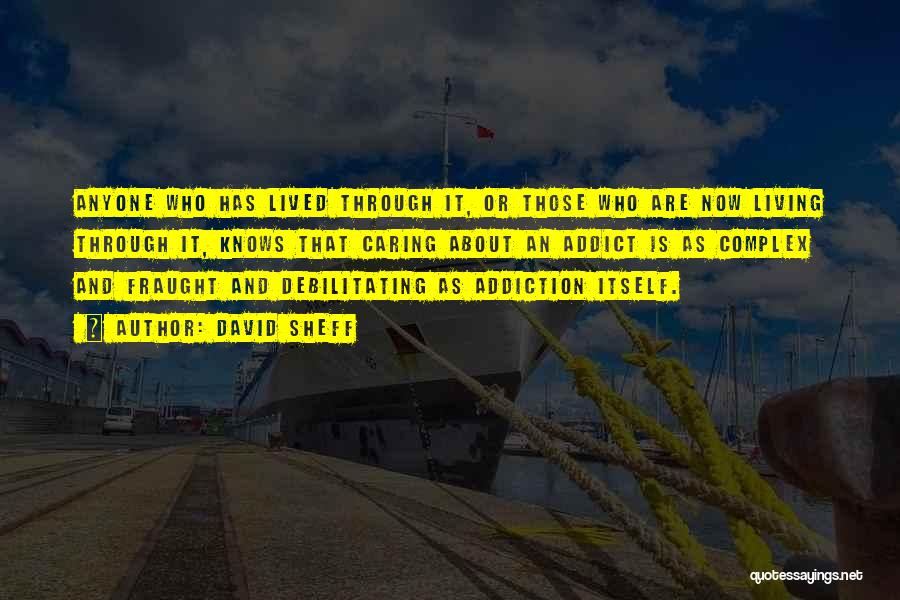 David Sheff Quotes: Anyone Who Has Lived Through It, Or Those Who Are Now Living Through It, Knows That Caring About An Addict