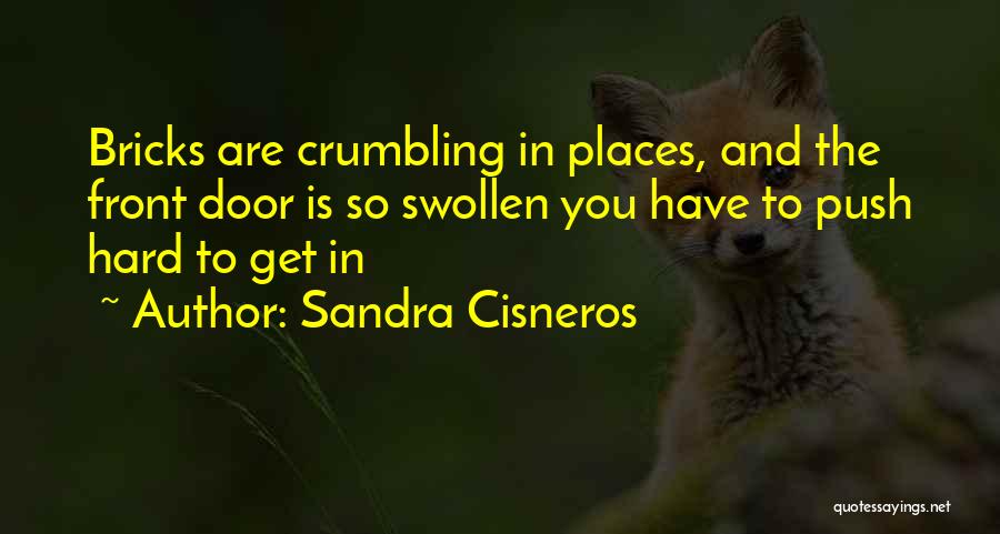 Sandra Cisneros Quotes: Bricks Are Crumbling In Places, And The Front Door Is So Swollen You Have To Push Hard To Get In