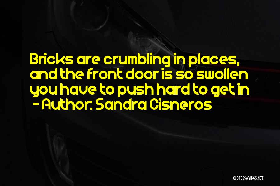 Sandra Cisneros Quotes: Bricks Are Crumbling In Places, And The Front Door Is So Swollen You Have To Push Hard To Get In