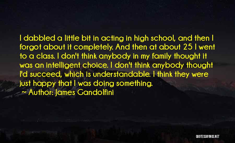 James Gandolfini Quotes: I Dabbled A Little Bit In Acting In High School, And Then I Forgot About It Completely. And Then At