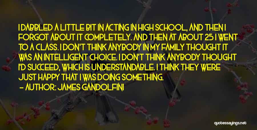 James Gandolfini Quotes: I Dabbled A Little Bit In Acting In High School, And Then I Forgot About It Completely. And Then At