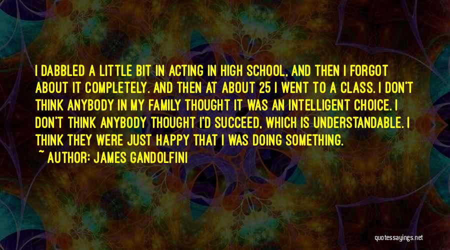 James Gandolfini Quotes: I Dabbled A Little Bit In Acting In High School, And Then I Forgot About It Completely. And Then At