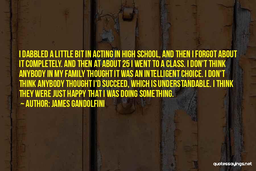 James Gandolfini Quotes: I Dabbled A Little Bit In Acting In High School, And Then I Forgot About It Completely. And Then At